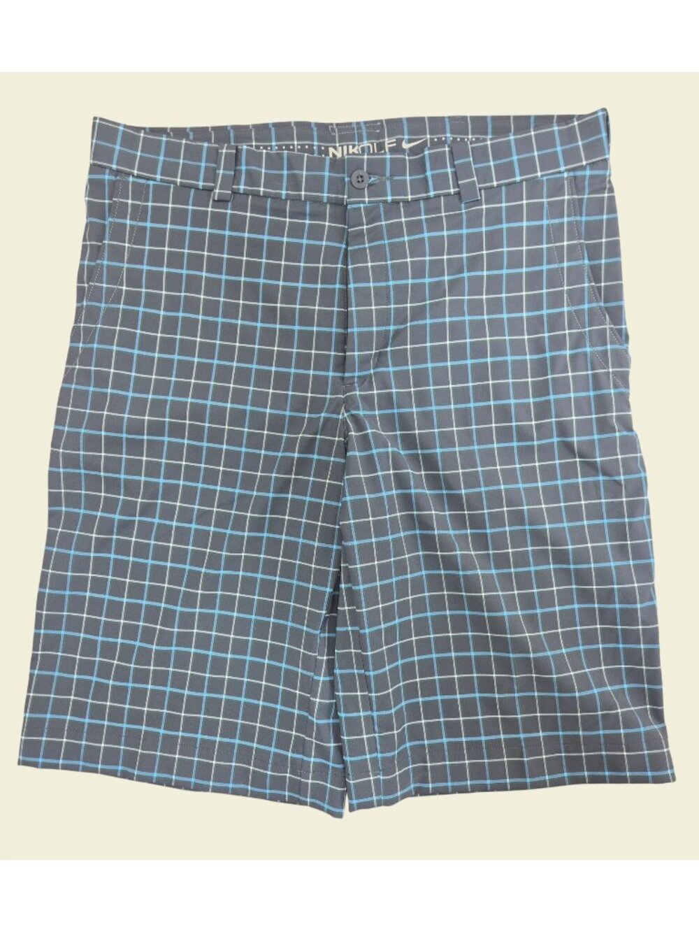 Nike Golf Mens Gray Checkered Shorts 34